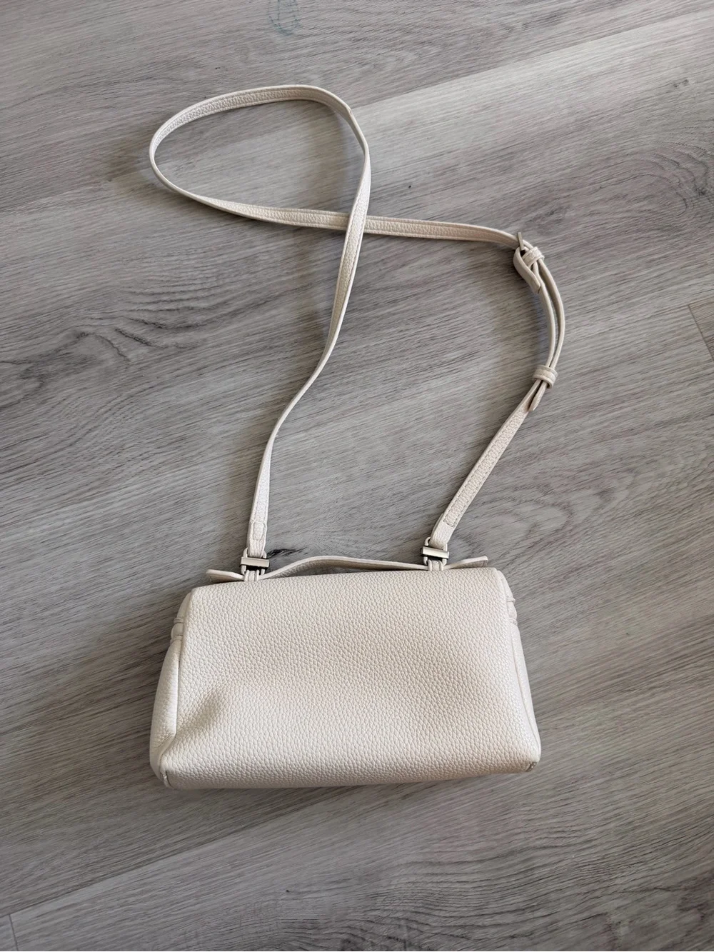Cream White Mini Crossbody Bag – Adjustable Strap